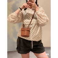 Box Box Triomphe Triomphe Leather Handbag Shoulder Box Bag 11 * 11CM