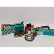 MITSUBISHI PAJERO L042 L047 4G54 ENGINE TIMING CHAIN GUIDE TENSIONER & OIL PUMP GEAR