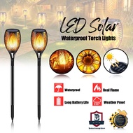 LED Solar Waterproof Torch Lights with Flickering Flame for Outdoor Garden Landscape Driveway Lampu 