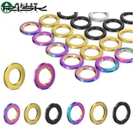 CHLIZ Bike Bolts Washers, Titanium Alloy M5 M6 Stem Bolts Washers,  RISK 4 Colors Gasket Nut Outdoor Cycling