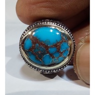 EGYPTIAN TURQUOISE EST DIMbiru 14x11x5 Ring 8