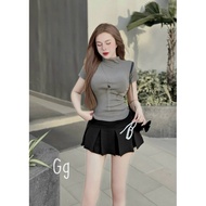 SHORT SLEEVES WITH HIGH NECK CLT555 Thai elastic he he
