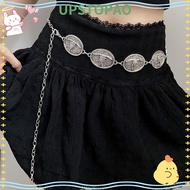UPSTOPAO Chain Belt, Y2K Woman Cow Head Waist Chain, Waist Decoration Ethnic Style Luxury Design Ret