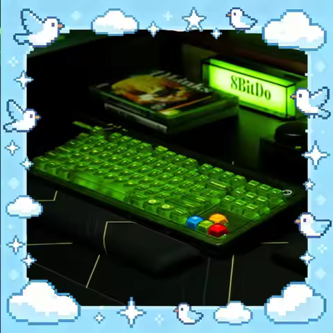 8BitDo Retro 87 Mechanical Keyboard Three Mode Bluetooth 2.4G RGB Backlight Hot Swappable Gaming Key