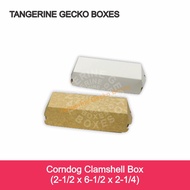 CORNDOG CLAMSHELL BOX (SINGLE) - 50 pcs / pack