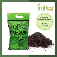 BioSoil 7L - Tanah Hitam Baja Campuran Organik Kompos Media Tanaman 6Dalam1 (Organic Potting Mix/Fertile Soil Compost)