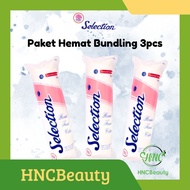 [BUNDLING 3 PCS] SELECTION Kapas Facial Cotton Round Oval Bulat Ball Special Tipis 80gr