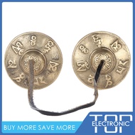 [New Arrival]2.6in/6.5cm Handcrafted Tibetan Meditation Tingsha Cymbal Bell with Buddhist Lucky Symb