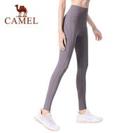 CAMEL Women's Yoga Pants High Waist Hip Lift Skinny Naked Bee Pants Fitness Summer