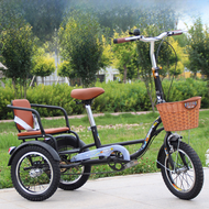 New Arrival Elderly Tricycle Rickshaw Pedal Scooter Double Car Adult Pedal Fitness Bicycle Cargo