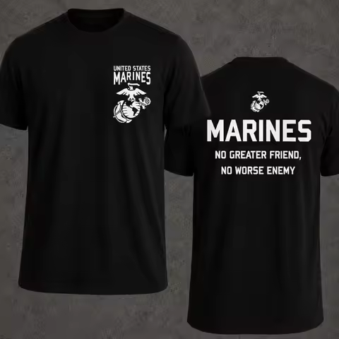 2026 Summer New Us Army Marines Corp Usmc Quote No Greater Friend No Worse Enemy Men's Clothing Wome