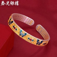 Pure Silver 9999 Butterfly Fairy Sterling Silver Bracelet Wrist Accessories Gold Silver Bracelet