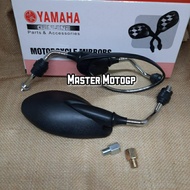 Yamaha x1 mirror chrome stem chrome handle white mirror assy black Standard mirror x1 yamaha chrome 