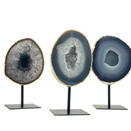 Crystal Cave Rough Stone Home Decoration Cornucopia Crystal Chalcedony Decoration Brazil Agate Water