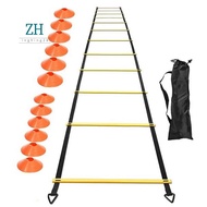 Agility Ladder Set 20Ft Adjustable Speed Training Ladder with 12 Football Training Disc for Soccer, 