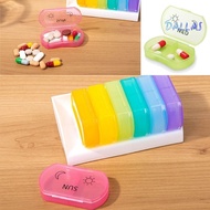 [DL]Portable Rainbow 7 Days Weekly Pill Medicine Box Drug Storage Case Container