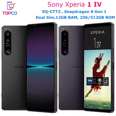 Sony Xperia 1 IV XQ-CT72 256GB/512GB 6.5" Snapdragon 8 Gen 1 Octa Core Triple 12MP 12GB RAM Dual Sim