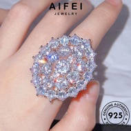 AIFEI JEWELRY Adjustable Perak 925 Temperament Full Silver For Moissanite Women Korean Stars Perempuan Ring 純銀戒指 Diamond Of Original Accessories Sterling Cincin R2342