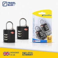 Travel Blue - TSA美國海關密碼鎖 (兩入組) - 黑色 TB038 海關鎖 |行李鎖 |行李鑰匙鎖