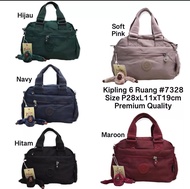 P.Y SHOP TAS SELEMPANG WANITA / SLING BAG KIPLING 6 RUANG / TAS KIPLING KODE 7328 FREE GANTUNGAN MON