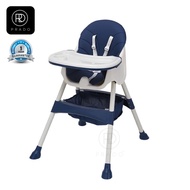 Prado WISH Baby High Chair Foldable With Dual Tray &amp; Toy Basket Toddler Kids Booster Chair Feeding Eat Dining