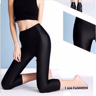 Shiny Lycra pants 7/8 . Glossy material Legging Seluar Wanita Legging Woman