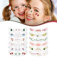 Christmas Makeup Temporary Tattoo Stickers Kids Tattoos Stickers Santa Snowflake Pattern W9o1