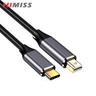 HIMISS USB C To Mini DisplayPort Cable High Resolution 4K 60hz Connector For Desktop Laptop Projector Monitor Phones 1.8M