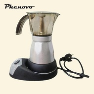 [Phenovo] EU Plug Electric Coffee Maker Expresso Machine Italian Moka Stovetop 300ml