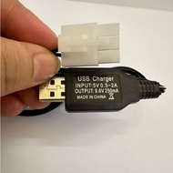 9.6v USB Charger with 3pin for Battery Rechargeable RC Toys