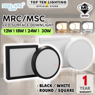 Feel Lite Surface Downlight 12W 18W 30W Led Downlight For Concrete Ceiling White/Black Frame Living 