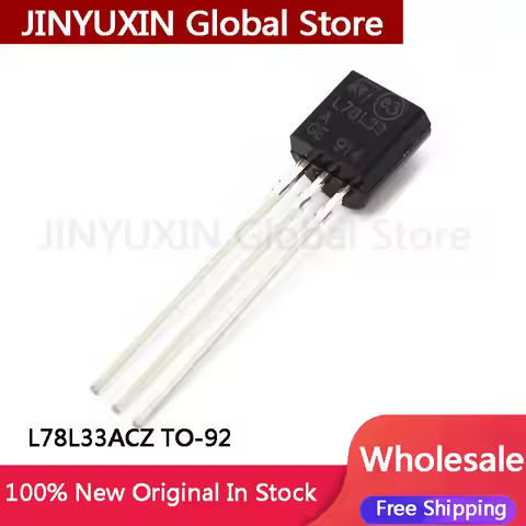20-100Pcs New L78L33ACZ L78L33 78L33 inline TO-92 3.3V three terminal voltage regulator IC Chip Stoc