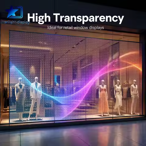 Flexible LED Screen Transparent Film Screen LED Advertising Display Transparent LED Video Wall