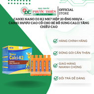 CANXI NANO D3 K2 MK7 Hộp 20 ống nhựa - canxi hươu cao cổ cho bé bổ sung calci tăng chiều cao