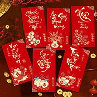 CNY red envelopes - 3D red envelopes - diverse designs - diverse colors - (1 PACK OF 6 PCS)