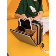 53cm Front Opening New Style Influencer Cosmetic Case Solid Color Lightweight Korean Version Bag Lar