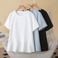 Plus Size Women's Summer T-Shirt - White & Black | XL-4XL