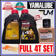 YAMALUBE MOTOR ENGINE OIL 10W-40 4T FULLY SYNTHETIC 100% YAMAHA FILTER 1WD-E3440-10 R3 R25 XJ6 R6 MT