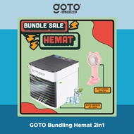 Goto Bundling Combo Hemat 2in1 Kipas Angin Air Cooler AC Mini Fan Pendingin Ruangan Portable