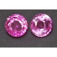 Round Pair UNHEATED Certified Natural Utah Red Beryl Bixbite Gemstones #01