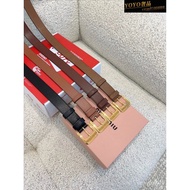Miumiu Belt Sheepskin Hand-Painted Edge?The New Style Mumu Belt @ Small Gold Buckle This Belt Is Ide