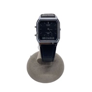 CASIO mens watches quartz wrist watch Digiana Leather BLK AQ-230E Direct from Japan Secondhand