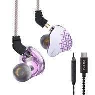 KBEAR Rosefinch In-Ear Noise-Cancelling Headphones with Aviation-Grade Zinc Alloy Faceplate, Detacha
