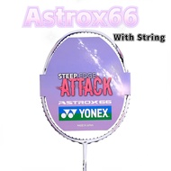 YONEX Badminton Racket for Women Astrox 66/Astrox 66 24-28 Lbs Full Carbon Fiber Competition Badmint