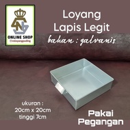 Galvanized pan 20x20x9 handle