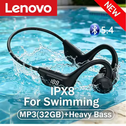 Lenovo Wireless Bone Conduction Headphones Bluetooth Earphone Sport Swimming Bluetooth Compatible He