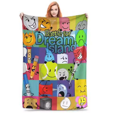 BFDI Battle for Dream Island Inanimate Blanket Multiple Sizes Super Soft Cozy Throw Blankets for Sof