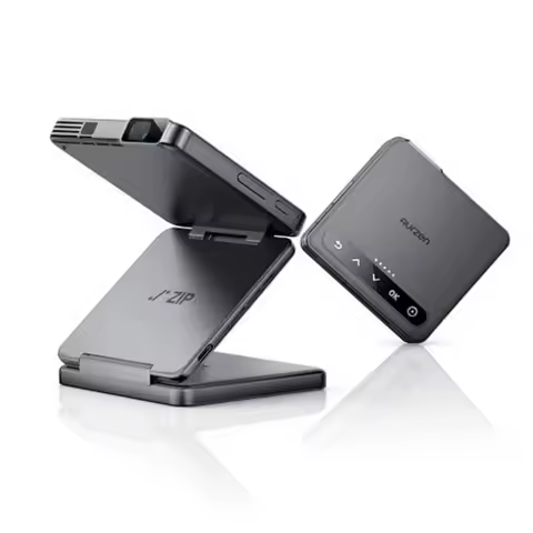 ZIP Tri-Fold DLP Ultra-Portable Mini Projector with Bluetooth 5.4 Screen Mirroring 5000mAh Battery T