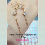 Anting emas italy terbaru / anting panjang emas asli