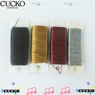 CUCKO Florist Green Wire, 22 Gauge Flexible Floral Paddle Wire, DIY Floral Arrangements Ribbon Makin